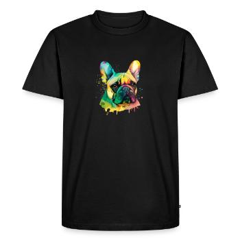 Français Bulldog pour les amoureux des chiens - T-shirt Premium bio Homme - noir - Devant - Nico (187cm)