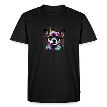 Chihuahua pour les amoureux des chiens Maîtresse Maître - T-shirt Premium bio Homme - noir - Devant - Nico (187cm)