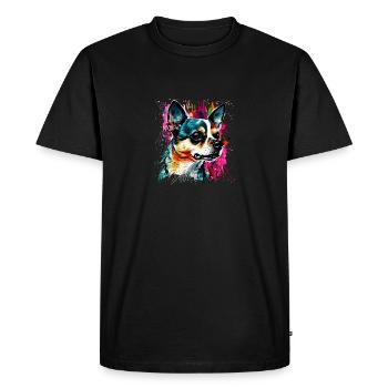 Chihuahua pour les amoureux des chiens Maîtresse Maître - T-shirt Premium bio Homme - noir - Devant - Nico (187cm)