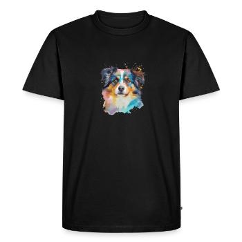Maître maîtresse des chiens de berger australiens - T-shirt Premium bio Homme - noir - Devant - Nico (187cm)