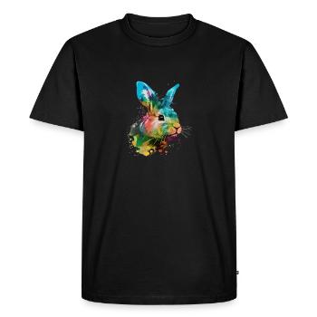 Cute little rabbit For rabbit lovers Colorful - Men's Premium Organic T-Shirt - black - Front - Nico (187cm)