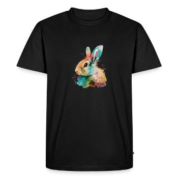 Cute little rabbit For rabbit lovers Colorful - Men's Premium Organic T-Shirt - black - Front - Nico (187cm)