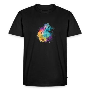 Cute little rabbit For rabbit lovers Colorful - Men's Premium Organic T-Shirt - black - Front - Nico (187cm)