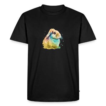 Cute little rabbit For rabbit lovers Colorful - Men's Premium Organic T-Shirt - black - Front - Nico (187cm)