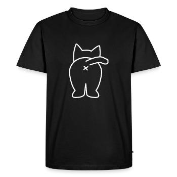 Chat Chat Chat Chat Motif - T-shirt Premium bio Homme - noir - Devant - Nico (187cm)