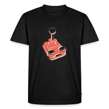 Joystick Player Game Controller rétro Gaming - T-shirt Premium bio Homme - noir - Devant - Nico (187cm)