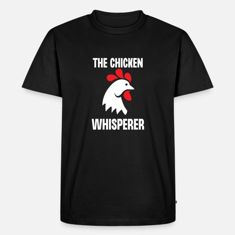 Der Hühnerflüsterer - Männer Premium Bio T-Shirt - Schwarz
