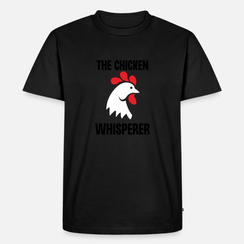 Der Hühnerflüsterer - Männer Premium Bio T-Shirt - Schwarz