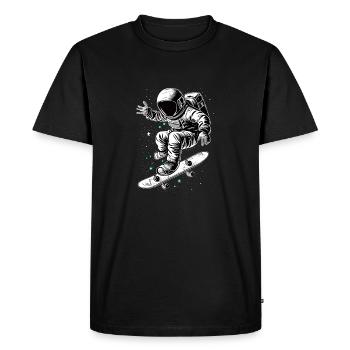 Patineur astronaute - T-shirt Premium bio Homme - noir - Devant - Nico (187cm)