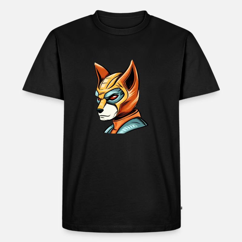 Superfuchs - Männer Premium Bio T-Shirt - Schwarz