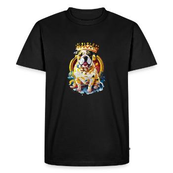 Royal Dog (Artwork Collection) - Men's Premium Organic T-Shirt - black - Front - Nico (187cm)
