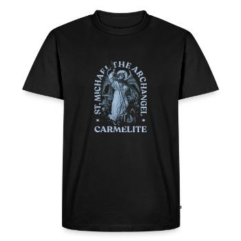 archangel saint religion god angel faith michael - Men's Premium Organic T-Shirt - black - Front - Nico (187cm)