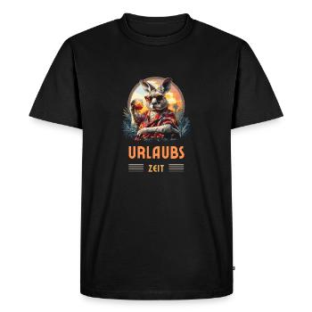 Kangaroo Lounger Vacation Fun Beach Summer Work - Men's Premium Organic T-Shirt - black - Front - Nico (187cm)