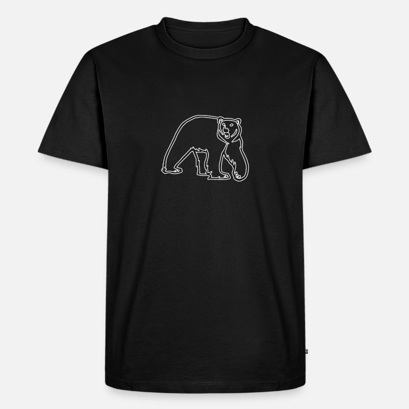 Eisbär - Einzelversion - Männer Premium Bio T-Shirt - Schwarz