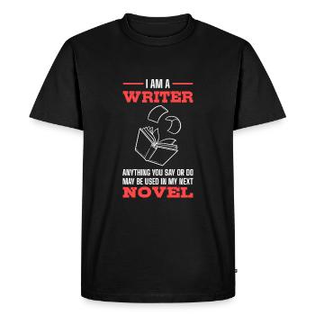 Auteur - T-shirt Premium bio Homme - noir - Devant - Nico (187cm)