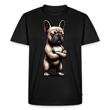 No French Bulldog Frenchie Frenchie owner - Men's Premium Organic T-Shirt - black - Front - Nico (187cm)