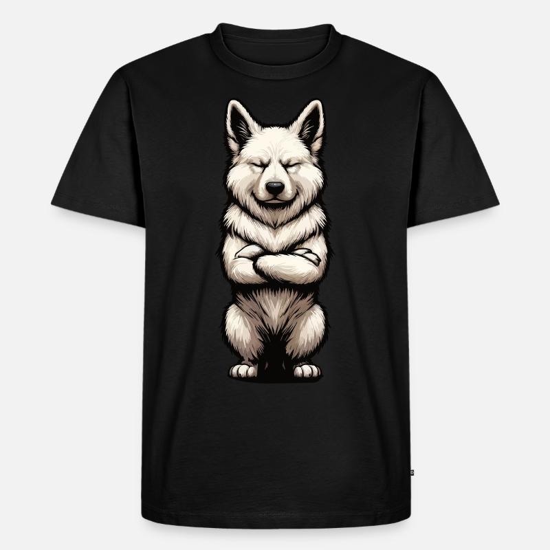 Weißer Schäferhund Schäferhund Schäferhunde - Männer Premium Bio T-Shirt - Schwarz