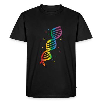 Fabulous lgbt dna, gay pride - Men's Premium Organic T-Shirt - black - Front - Nico (187cm)