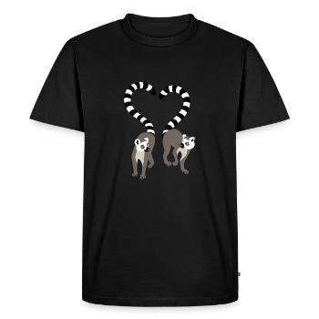 lemur love collection - T-shirt Premium bio Homme - noir - Devant - Nico (187cm)