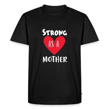 Forte comme une mère - T-shirt Premium bio Homme - noir - Devant - Nico (187cm)