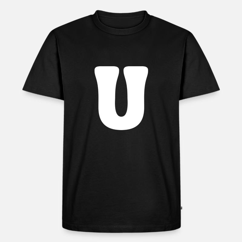 U - Männer Premium Bio T-Shirt - Schwarz
