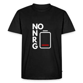NO ENERGY - Men's Premium Organic T-Shirt - black - Front - Nico (187cm)