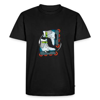 Inline Skates Skater Logo - T-shirt Premium bio Homme - noir - Devant - Nico (187cm)