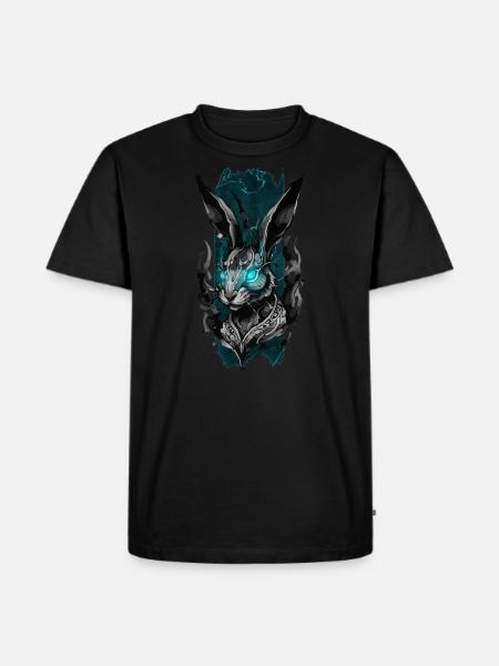 Luminous Lapin: Glowing Bunny Radiance - Men's Premium Organic T-Shirt - black