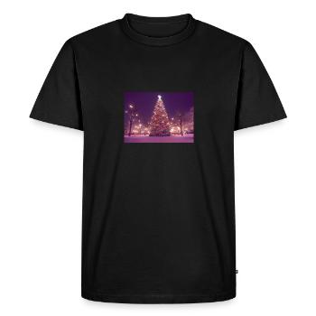 Sapin de Noël dans le WInter - T-shirt Premium bio Homme - noir - Devant - Nico (187cm)