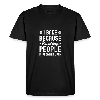 Baking Funny Saying Bake Baking Gift - Men's Premium Organic T-Shirt - black - Front - Nico (187cm)