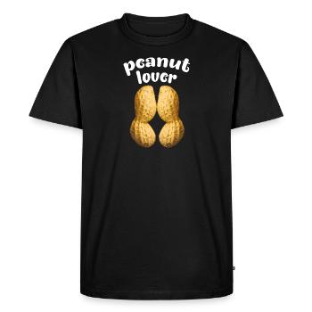 Funny peanut lovers Couple love gift idea - Men's Premium Organic T-Shirt - black - Front - Nico (187cm)