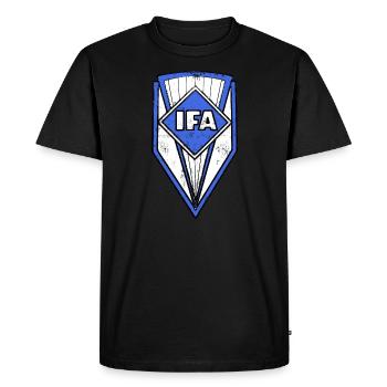 IFA mobile DDR Vintage Retro Classic Logo - Men's Premium Organic T-Shirt - black - Front - Nico (187cm)