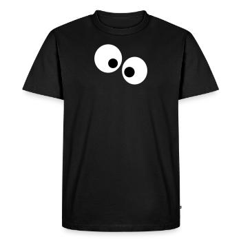 Yeux drôles - T-shirt Premium bio Homme - noir - Devant - Nico (187cm)