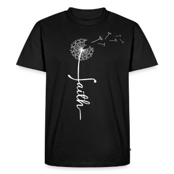 Faith Dandelion Dandelion - Men's Premium Organic T-Shirt - black - Front - Nico (187cm)