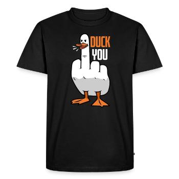 Canard You Ente - T-shirt Premium bio Homme - noir - Devant - Nico (187cm)