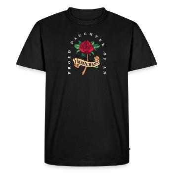 Proud Daughter of an Immigrant - Men's Premium Organic T-Shirt - black - Front - Nico (187cm)