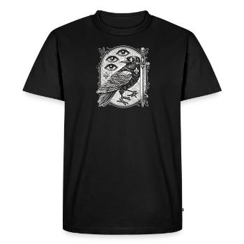 Corbeau trois - T-shirt Premium bio Homme - noir - Devant - Nico (187cm)