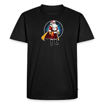 Mauvais Père Noël Joyeux Noël Neige Noël Vacances - T-shirt Premium bio Homme - noir - Devant - Nico (187cm)