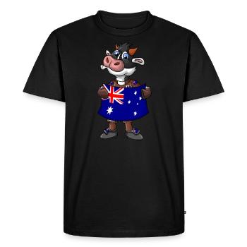 Fan de vache australien - T-shirt Premium bio Homme - noir - Devant - Nico (187cm)