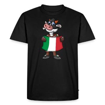 Italie Fan de vache - T-shirt Premium bio Homme - noir - Devant - Nico (187cm)