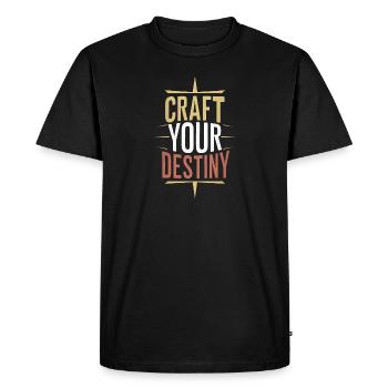 Façonnez votre destin - T-shirt Premium bio Homme - noir - Devant - Nico (187cm)