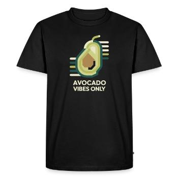 Avocado Vibes Only - Men's Premium Organic T-Shirt - black - Front - Nico (187cm)
