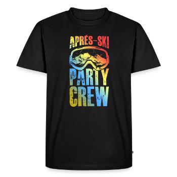 Masque de ski après-ski Party Crew coloré - T-shirt Premium bio Homme - noir - Devant - Nico (187cm)