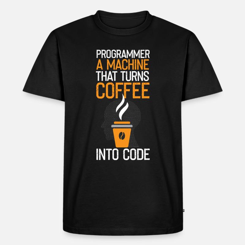 Lustiger Programmierer Spruch - Männer Premium Bio T-Shirt - Schwarz