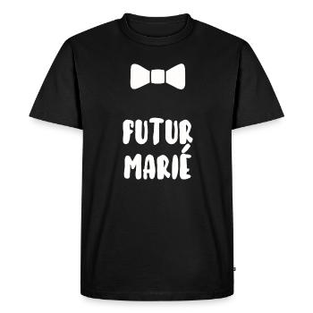 Futur marié - T-shirt Premium bio Homme - noir - Devant - Nico (187cm)