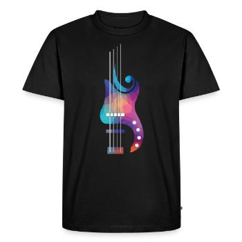 Bass Lover | Bass | Colorful - Men's Premium Organic T-Shirt - black - Front - Nico (187cm)