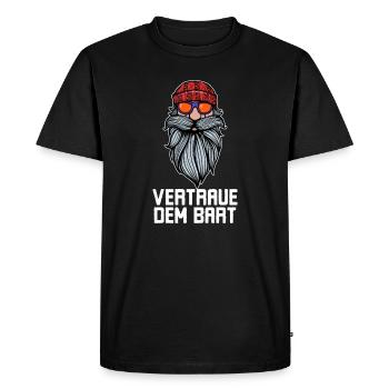 Humoristique Barbe Barbe Barbe Déclaration Barbe Coiffure - T-shirt Premium bio Homme - noir - Devant - Nico (187cm)