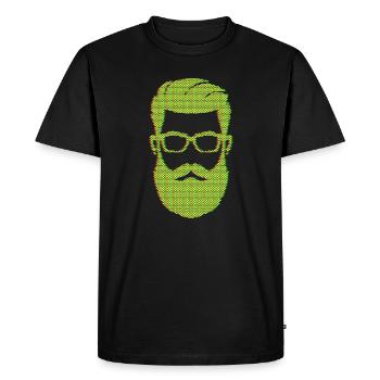 Masculinité barbue Coiffure barbue Cheveux - T-shirt Premium bio Homme - noir - Devant - Nico (187cm)