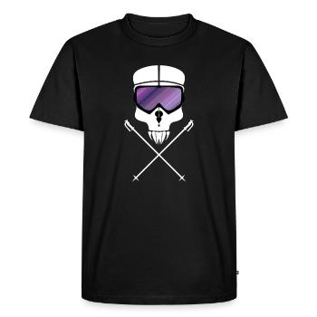 Crâne de ski - T-shirt Premium bio Homme - noir - Devant - Nico (187cm)