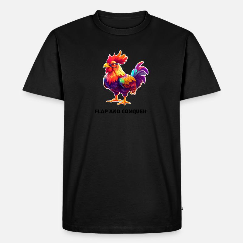FLAP AND CONQUER - Männer Premium Bio T-Shirt - Schwarz